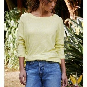 Anthropologie Damiana Slouchy Pullover Lime Size M Casual Lounge Comfy Spring